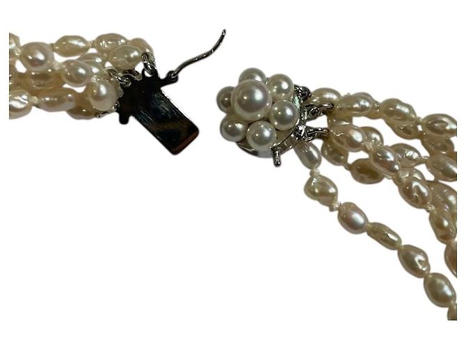 Collana a sei fili di perle d'acqua dolce Tasaki Pearls Argento - vista 5