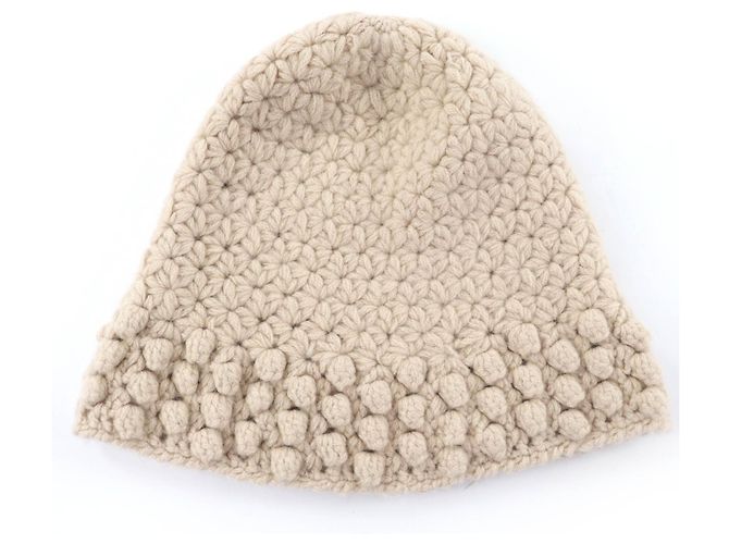Gorro de punto de cachemira CHANEL COCO Mark Beige - vista 7
