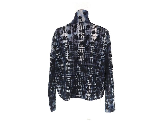 Autre Marque Y's Polyester T-Shirt Schwarz Blau Marineblau - Ansicht 3