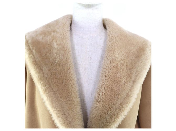 Abrigo de piel de oveja COACH Mouton Beige - vista 4