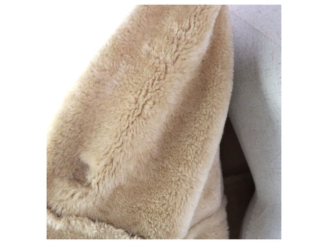 Abrigo de piel de oveja COACH Mouton Beige - vista 5
