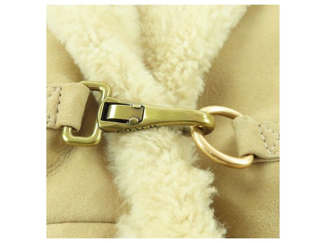 Abrigo de piel de oveja COACH Mouton Beige - vista 6
