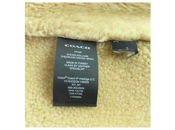 Abrigo de piel de oveja COACH Mouton Beige - vista 8