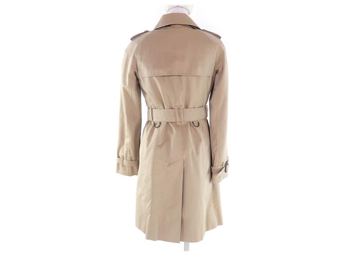 Burberry London Trench Coat de algodón y cuero Beige - vista 3
