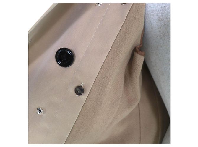 Burberry London Trench Coat de algodón y cuero Beige - vista 5