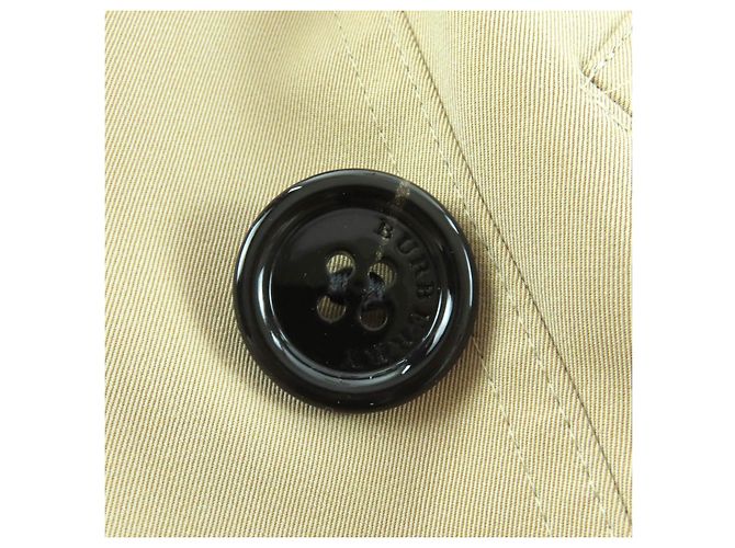 Burberry London Trench Coat de algodón y cuero Beige - vista 6
