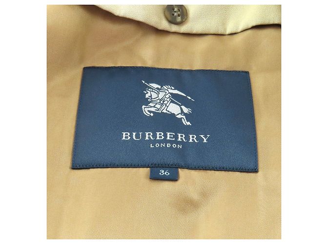 Burberry London Trench Coat de algodón y cuero Beige - vista 7