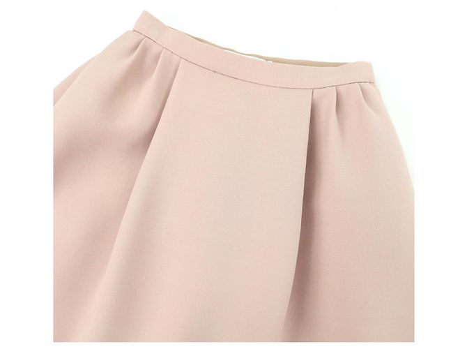 Autre Marque Falda de lana y seda Christian Dior Rosa - vista 3
