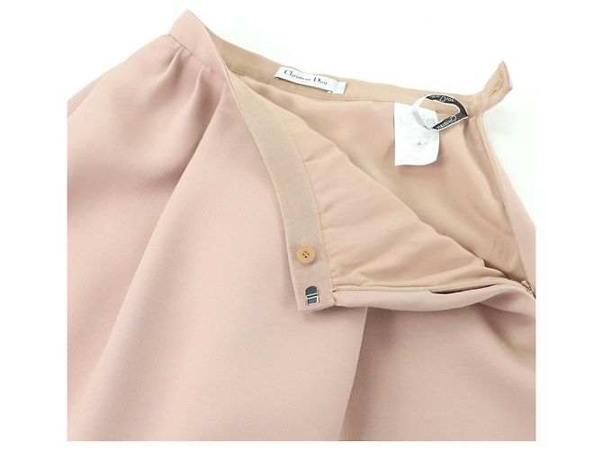 Autre Marque Falda de lana y seda Christian Dior Rosa - vista 4