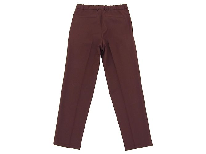 Calças de gabardine de lã Jil Sander Marrom - vista 2