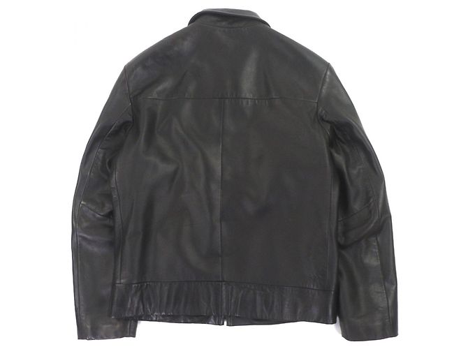 Giacca in pelle di agnello HUGO BOSS Bronzo Marrone scuro - vista 3