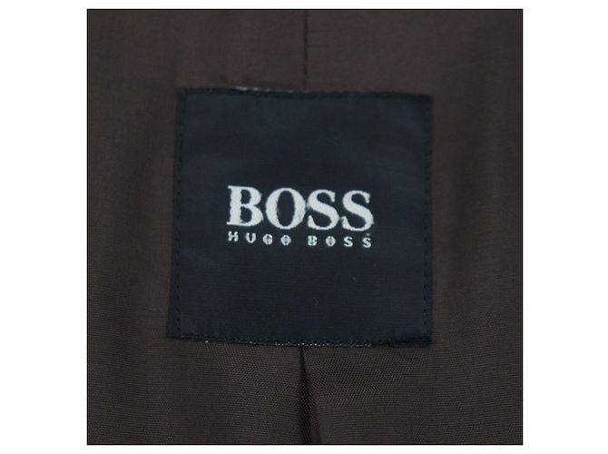 Giacca in pelle di agnello HUGO BOSS Bronzo Marrone scuro - vista 7