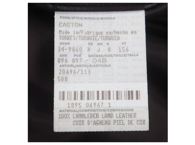 Giacca in pelle di agnello HUGO BOSS Bronzo Marrone scuro - vista 8
