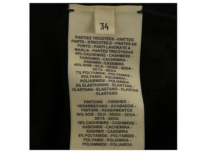 Hermès Hermes Dors Les Boucles in misto cashmere Nero - vista 3