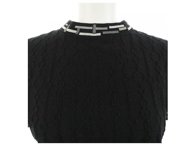 Hermès Hermes Dors Les Boucles in misto cashmere Nero - vista 6