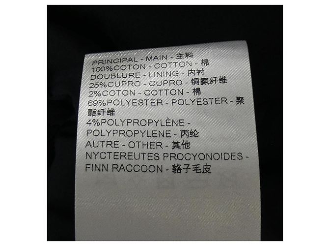 Louis Vuitton Jeansjacke mit Waschbärfell Schwarz - Ansicht 3