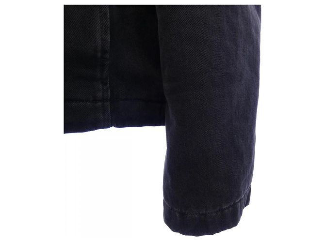 Louis Vuitton Jeansjacke mit Waschbärfell Schwarz - Ansicht 6