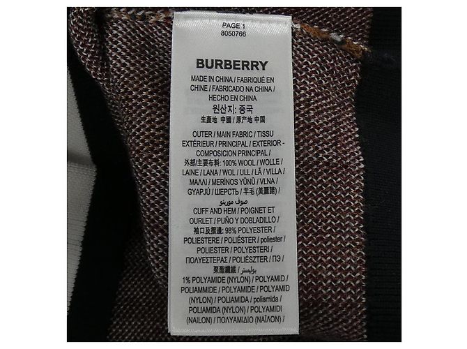 Burberry 8050766 Cárdigan de lana Castaño Negro Roja - vista 3