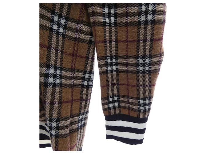 Burberry 8050766 Cárdigan de lana Castaño Negro Roja - vista 7