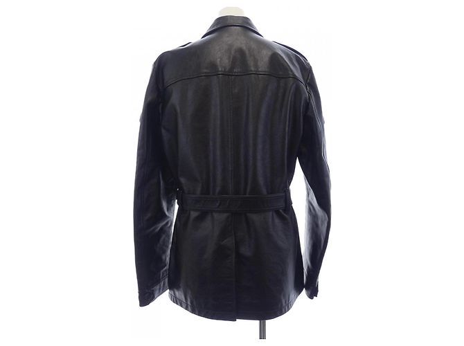 Yves Saint Laurent Chaqueta de cuero Saint Laurent 549285 YC2UI Negro - vista 2