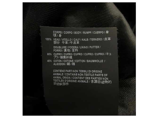Yves Saint Laurent Chaqueta de cuero Saint Laurent 549285 YC2UI Negro - vista 3