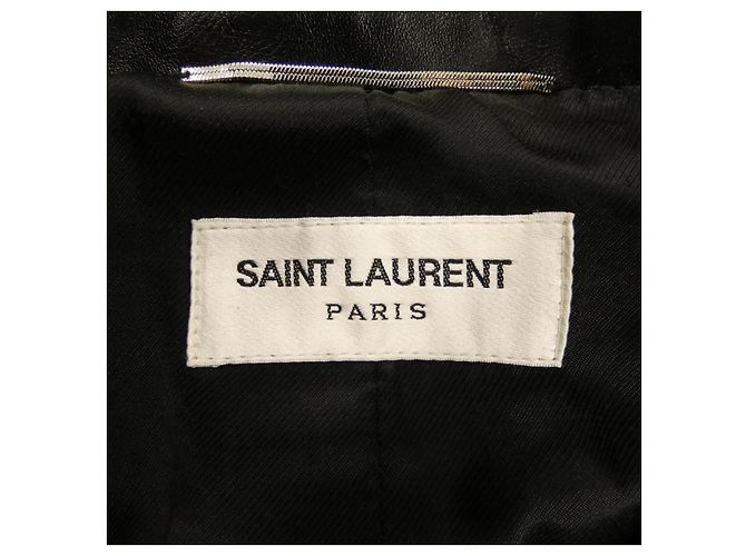 Yves Saint Laurent Chaqueta de cuero Saint Laurent 549285 YC2UI Negro - vista 4