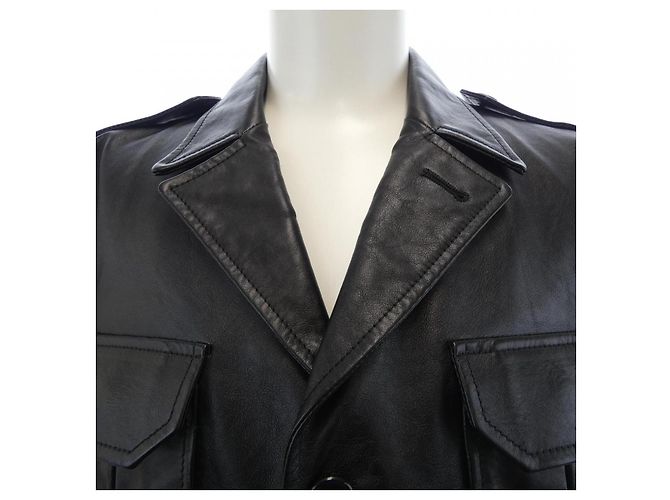 Yves Saint Laurent Chaqueta de cuero Saint Laurent 549285 YC2UI Negro - vista 5