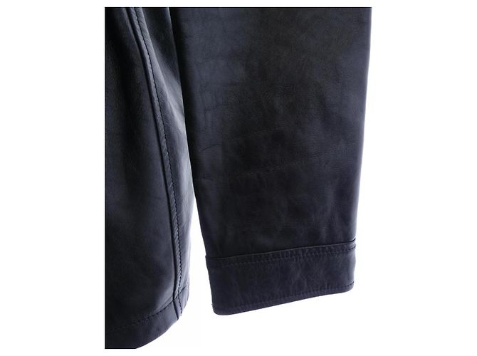Yves Saint Laurent Chaqueta de cuero Saint Laurent 549285 YC2UI Negro - vista 6