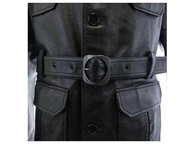 Yves Saint Laurent Chaqueta de cuero Saint Laurent 549285 YC2UI Negro - vista 7