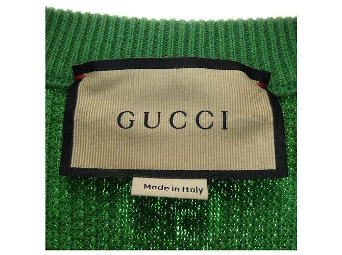 Gucci GG Woll-Jacquard-Pullover Grün - Ansicht 4