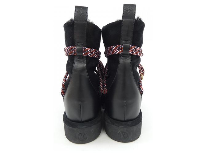 Stivaletti con plateau SKI PLATFORM Louis Vuitton Stivaletti in shearling Nero - vista 5