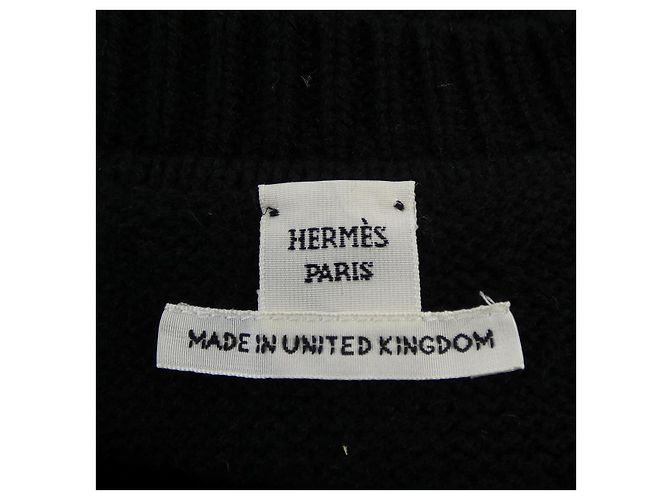 Hermès Canadian Button Cashmere Knit 36 Nero - vista 4
