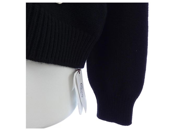 Hermès Canadian Button Cashmere Knit 36 Nero - vista 6