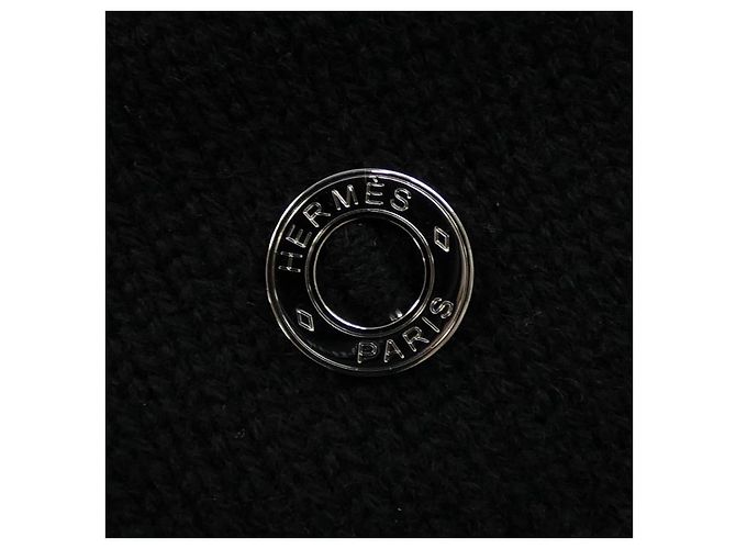 Hermès Canadian Button Cashmere Knit 36 Nero - vista 7