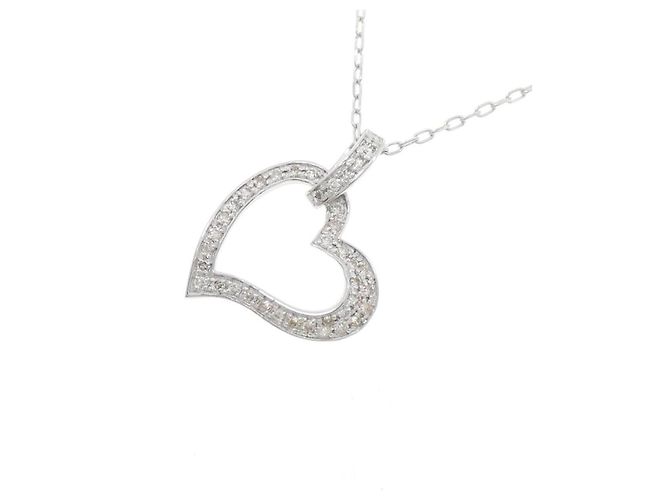 Autre Marque Collana Cuore con Diamanti Au750 Argento - vista 3