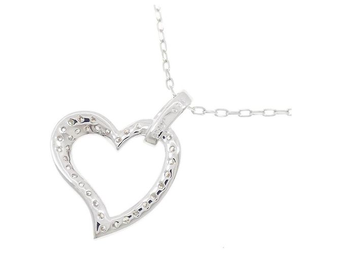 Autre Marque Collana Cuore con Diamanti Au750 Argento - vista 4