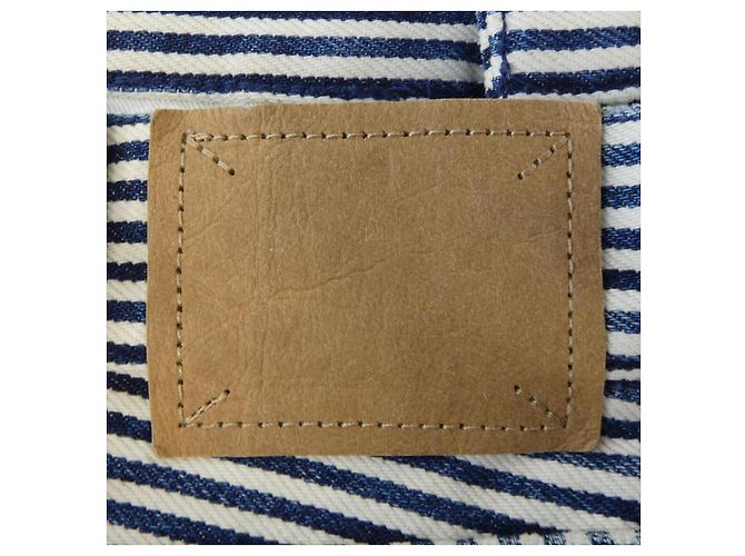 Pantaloncini Céline Blu Navy con Bordo Bianco - vista 5