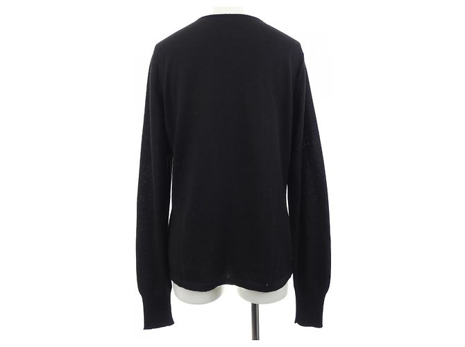 Malha de seda e cashmere Chanel Preto Cinza - vista 2