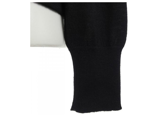Malha de seda e cashmere Chanel Preto Cinza - vista 6