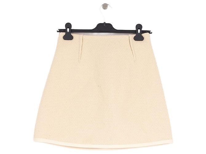 Autre Marque Minifalda de lana beige CLEA - vista 2