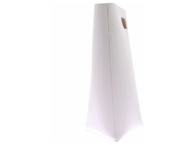 Bolsa saco Alaïa em couro creme 25 cm Branco - vista 5