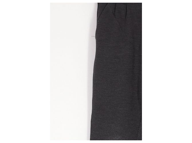 Pantalones rectos de algodón grises Bonpoint - vista 3