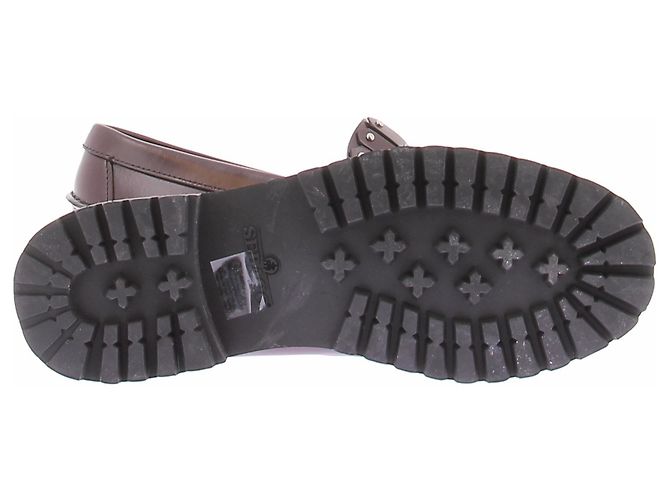 Weekend Max Mara Mocassins en cuir à micro-clous bordeaux - vue 5