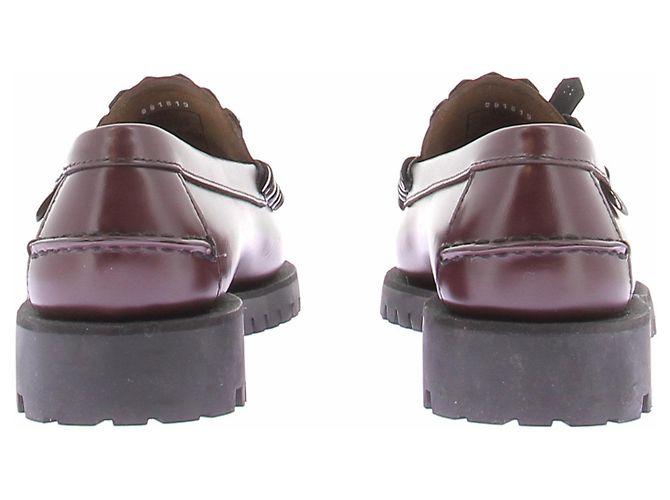Weekend Max Mara Mocassins en cuir à micro-clous bordeaux - vue 7