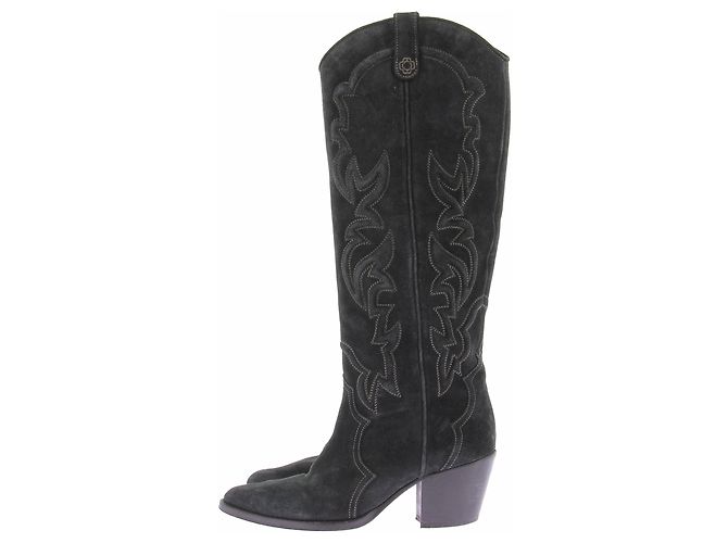 Maje Botas Santiags em camurça cinza - vista 2