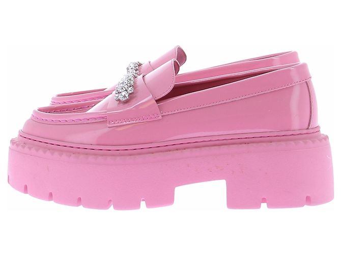 Jimmy Choo Mocasines rosas "Bryer" de cuero charol - vista 2