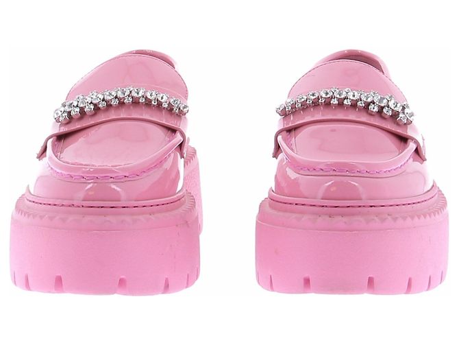 Jimmy Choo Mocasines rosas "Bryer" de cuero charol - vista 3