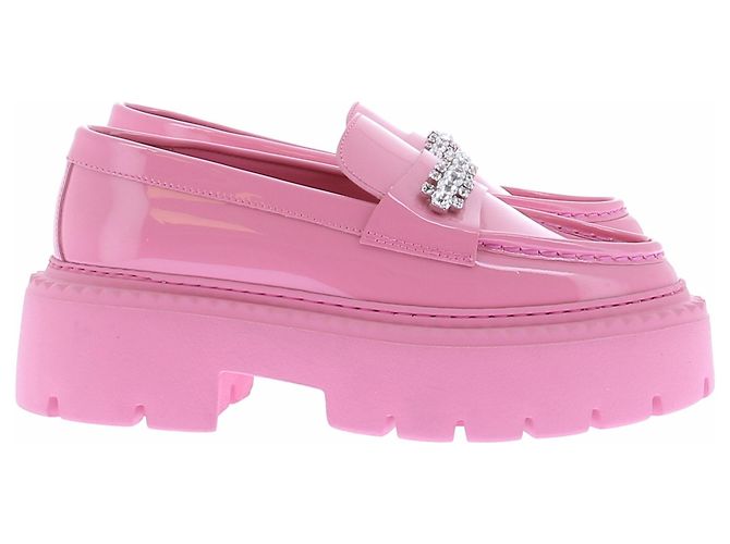 Jimmy Choo Mocasines rosas "Bryer" de cuero charol - vista 6