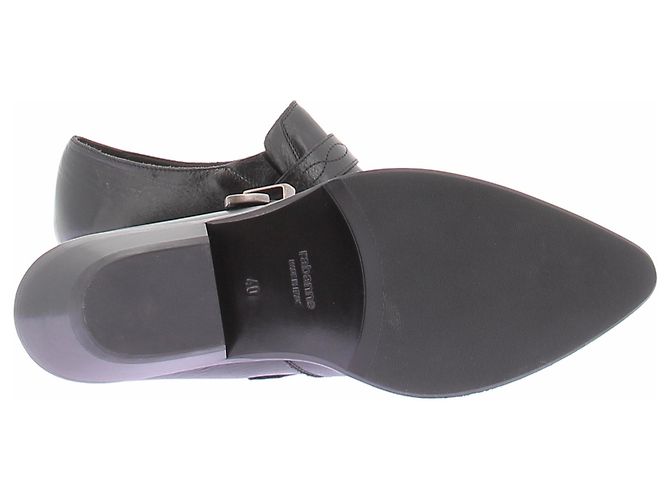 Paco Rabanne Botines vaqueros cortos en cuero negro - vista 5