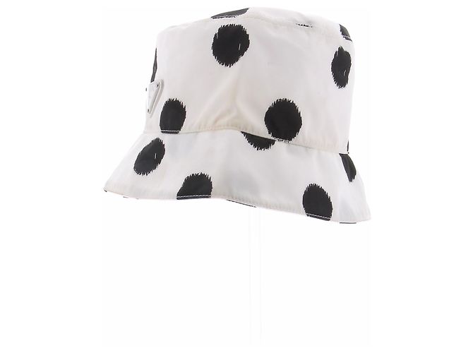 Prada Cappello bianco a pois neri - vista 2